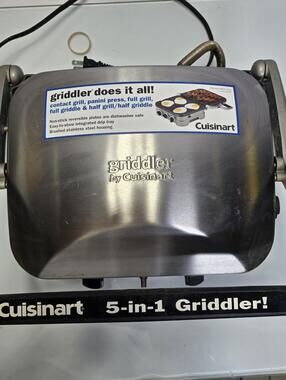 Griddler by Cuisinart GR-4N(TK) Panini Stainless Steel Electric Open Grill Press